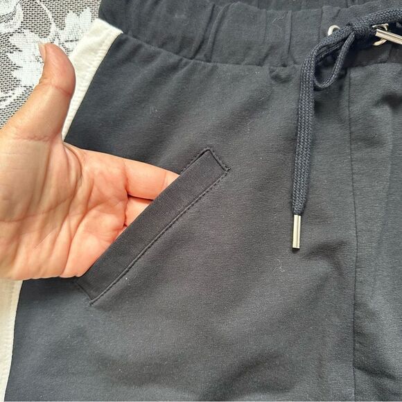 Imperial Black and White Colorblock Joggers with Zip Hems Sz Small - Picture 8 of 15